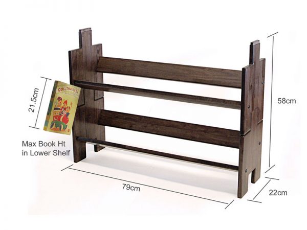 Wooden Stackable Book Shelf – Book Builder Small – 2 Units ( Mahagony Colour ) 2