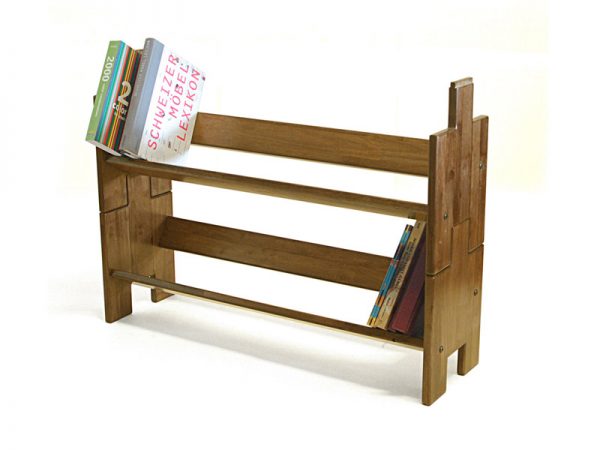 Wooden Stackable Book Shelf – Book Builder Small – 2 Units ( Walnut Colour ) 1